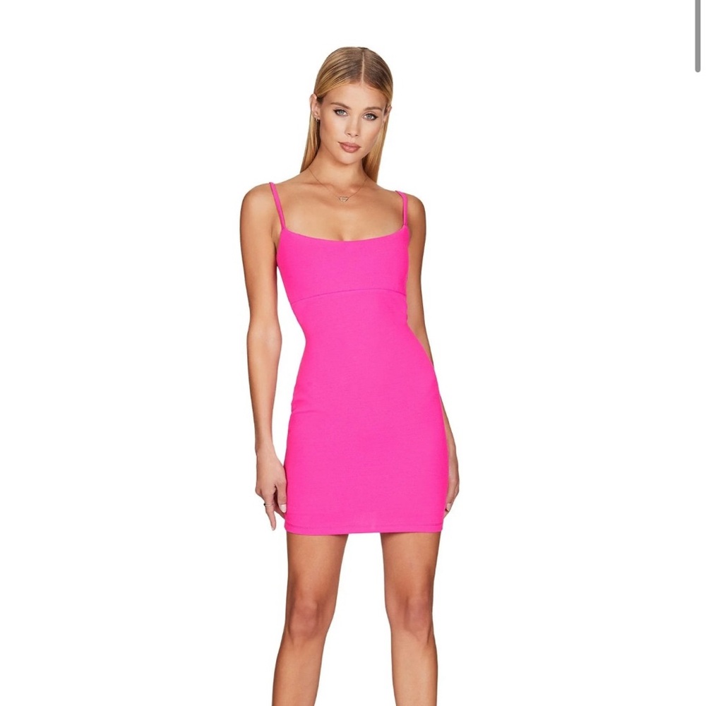 Nookie hot pink Bailey mini dress